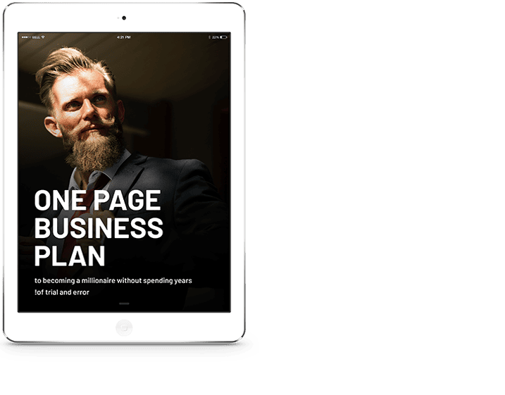 One page business plan